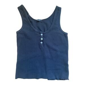 Brandy Melville Charcoal waffle tank